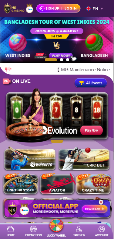 N8 Casino Mobile Version